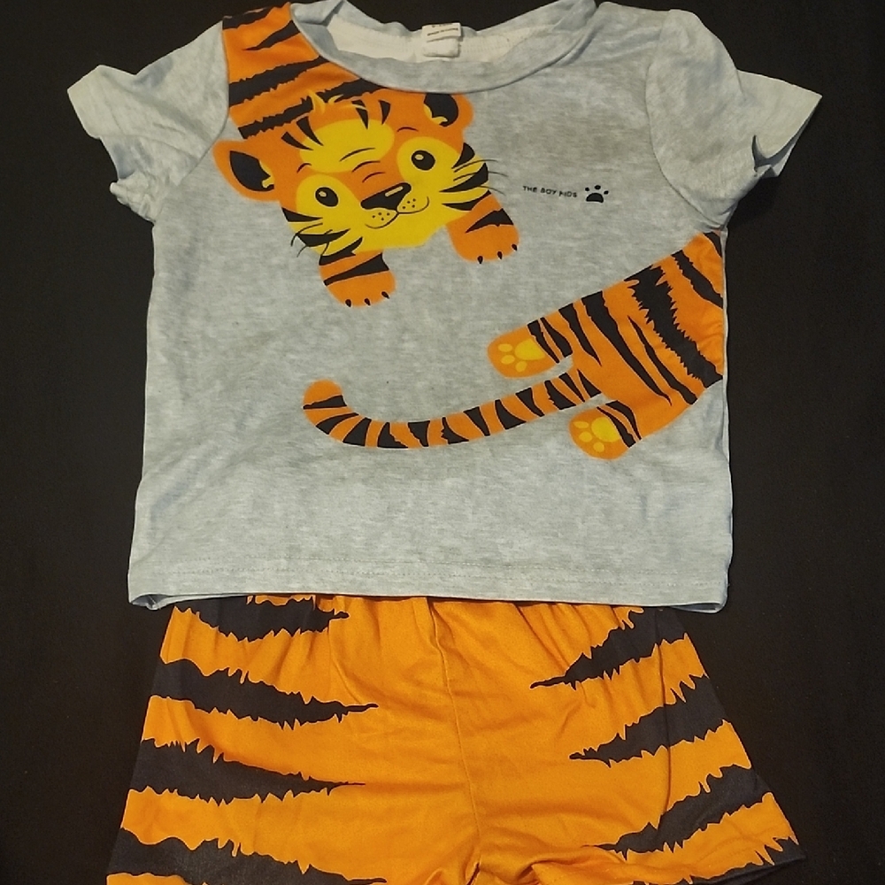 Kids Tiger Print Pajamas Set